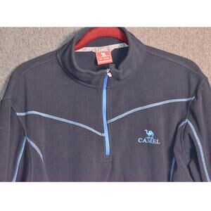 Camel Quarter Zip Light Fleece Blue Sweatshirt